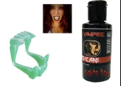 Fosforlu Çift Damak Takma Vampir Dişi ve 50 gr Tiyatro Kanı (5314) - 1