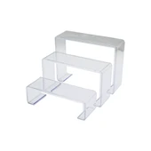 POŞETLİ 3 BOY MERDİVEN TEŞHİR AYAK YÜKSEKLİK: 6-11.5-16.5CM DERiNLİK: 6.5CM EN: 19.5-20.5-21.5CM (5314) - 1