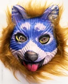 Kahverengi Saçlı Mavi Yüz Sevimli Köpek Maskesi 30 No (5314) - 1