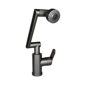 GRİ - 1080 DERECE DÖNEBİLEN ÇOK FONKSİYONLU MUSLUK BATARYA KTX-3308 (5314) - 1