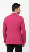 Plus Scorpion Fuşya Erkek Slim Fit Tek Düğmeli Blazer Ceket – Astarlı, Şık ve Modern Kesim thumbnail 2