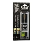 SELSİL EPOXY STEEL METAL ŞIRINGA EPOKSİ YAPIŞTIRICI 28GR. METAL - ÇELİK - ALÜMİNYUM - AHŞAP - PLASTİK (5314) - 1
