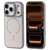 iPhone 17 Pro Max Kılıf Kablosuz Şarj Özellikli Kamera Standlı Notron Kapak thumbnail 3