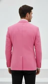 Plus Scorpion Açık Pembe Erkek Slim Fit Tek Düğmeli Blazer Ceket – Astarlı, Şık ve Modern Kesim thumbnail 2