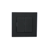 MUTLUSAN RİTA-2220 402 0284 POŞETLİ SİYAH - KOMÜTATÖR - 2Lİ ANAHTAR PRİZ VİDALI - ÇERÇEVELİ (5314) - 1