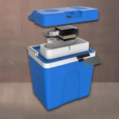 25 Litre 12v Oto Buzdolabı Termos- Portatif, Elektrikli, Oto Şarj Kablolu( 1050 Thermoelectric Cooler 12v.) thumbnail 4