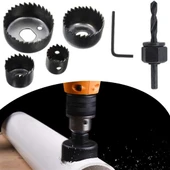 6 Parça Demir Ahşap Alçıpan Delme Buat Açma Seti (5314) - 1