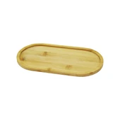 OVAL AHŞAP BAMBU YAĞDANLIK ALTLIK 12X23CM (5314) - 1