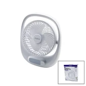 USB 7 İNÇ- 20CM MASA ÜSTÜ FAN VANTİLATÖR IŞIKLI 5W 180 DERECE 3 KADEME HIZ - 3 PERVANE STAND=24.8X30.5X8CM AUFN-01 (5314) - 1