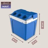 25 Litre 12v Oto Buzdolabı Termos- Portatif, Elektrikli, Oto Şarj Kablolu( 1050 Thermoelectric Cooler 12v.) thumbnail 2