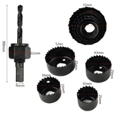 6 Parça Demir Ahşap Alçıpan Delme Buat Açma Seti (5314) - 5