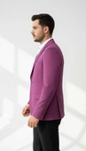 Plus Scorpion Mor Erkek Slim Fit Tek Düğmeli Blazer Ceket – Astarli, Şık ve Modern Kesim thumbnail 8