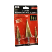3 PARÇA HSS KADEMELİ MATKAP UCU SET (5314) - 1