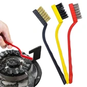 3 lü Detaylı Temizlik Bakır,Demir ve Sert Plastik Tel Fırça (5314) - 1