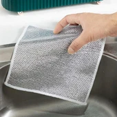 5 Adet Çok Fonksiyonlu Çizmeyen Tel Bulaşık Bezi Bulaşık Havlusu Bulaşık Temizlik Ovma Bezi (5314) - 2