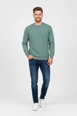 Erkek Sıfır Yaka Selanik Sweatshirt Regular Kalıp BGL-ST04870 thumbnail 9
