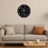 Modern Dekoratif Sessiz Akar Duvar Saati - Temperli Cam 37 cm HS003 thumbnail 1