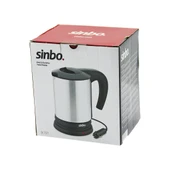SİNBO SK-7371  12V  ARAÇ İÇİ KETTLE  PASLANMAZ ÇELİK  SU ISITICISI  0.8LT   120W   ÇAKMAKLIK FİŞLİ   PLASTİK KAPAK - KULP (5314) - 1