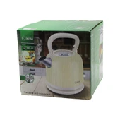 KİWİ KK-3340W KREM NOSTALJİ DEMLİK MODELÇELİK KETTLE SU ISITICI 2.2LT1800W PASLANMAZ ÇELİK GÖVDE- GİZLİ RESİZTANS (5314) - 1