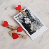 Kırmızı Kalpli Minik Ahşap Mandal thumbnail 7