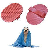 Ergonomik Masajlı Evcil Hayvan Kedi Köpek Yıkama Fırçası Aparatı (5314) - 1