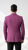 Plus Scorpion Mor Erkek Slim Fit Tek Düğmeli Blazer Ceket – Astarli, Şık ve Modern Kesim thumbnail 2