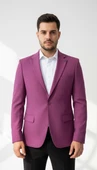 Plus Scorpion Mor Erkek Slim Fit Tek Düğmeli Blazer Ceket – Astarli, Şık ve Modern Kesim thumbnail 1