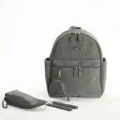 M&Y Diamond Anne Bebek Bakım Sırt Çantası 7345 Gri thumbnail 1