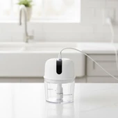 BUFFER® 280ml Şarjlı Taşınabilir,Pratik,Kolay Temizlenebilen Hızlı Sessiz Kablosuz USB ile Şarj Olabilen Mini Mutfak Doğrayıcısı thumbnail 5