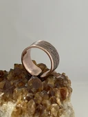 Melisa MoonCo, Saf Bakır Yüzük, Suyolu Eskitme Desenli, - 3