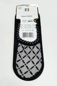 Çarpı Dantel Babet Çorap - 1