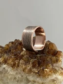 Melisa MoonCo, Saf Bakır Yüzük, Suyolu Eskitme Desenli, - 1