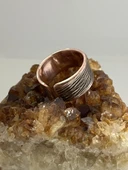 Melisa MoonCo, Saf Bakır Yüzük, Suyolu Eskitme Desenli, - 4