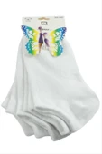 3 Çift Beyaz Renkli Snekars Çorap - 1