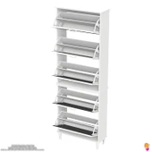 Modilayn VARBİ UMAY' 2 Li Kapı Önü 72x205x26 cm’ lik 5 Düşer Kapak 10 Göz Bölme Ayakkabılık thumbnail 8