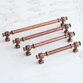 Mobilya Mutfak Dolabı Dolap Kulpu Kulbu Kulpları Eskitme Antik Bakır Düz Metal 192 mm 19.2 cm thumbnail 4