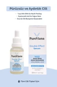 PureViana Double Effect Serum 30ML - AHA-BHA + Niacinamide + Hyaluronik Asit - Aydınlatıcı, Gözenek Sıkılaştırıcı, Ton Eşitleyici thumbnail 3