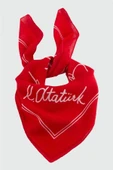 Atatürk İmzalı Desenli Bandana 50*50 - 1