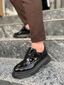 BİÇOMİ KB-X6 Kuback Kömür Rugan Günlük Erkek Ayakkabı thumbnail 1