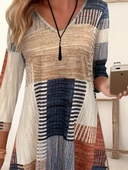 Lucky Life Kadın Uzun Kollu V Yaka Süprem Mini Elbise thumbnail 5