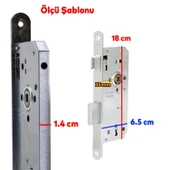 Gömme Kilit Anahtarlı Gövde Kilidi PVC Ahşap WC Banyo İç Oda Kapı Silindirsiz Barelsiz 35 mm thumbnail 3