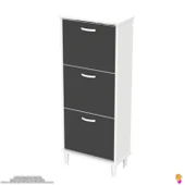 Modilayn VARBİ Kapı Önü 52 x 127 x 25,5 cm’ lik 3 Düşer Kapak 6 Göz Bölmeli Ayakkabılık thumbnail 6