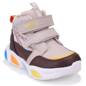 Vicco David 946P25K420 Bej Ortopedik Günlük Işıklı Erkek Çocuk Spor Bot thumbnail 1