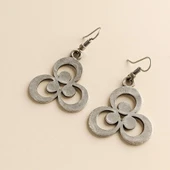 Üç Halkalı Geometrik Şekilli Kadın Bileklik Gümüş Kaplama Ayarlanabilir El Yapımı Bileklik thumbnail 3