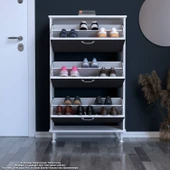 Modilayn VARBİ Antre Hol 72 x127 x26 cm lik 3 Düşer Kapak 6 Göz Bölmeli Ayakkabılık thumbnail 4