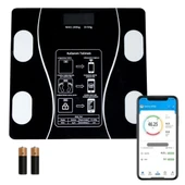 Dijital Baskül Yağ Ölçer Fonksiyonlu Akıllı Baskül Bluetooth Bağlantılı Tartı (5361) thumbnail 1