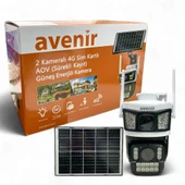 Avenir AV-S425 6MP 2 Kameralı AOV 4G Sim Kartlı Solar Kamera 16000 mah Batarya thumbnail 3