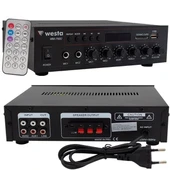 Westa Wm-750u 80 Watt 100v-70v Mini 4-16 Ohm Usb-sd-bluetooth 2 Mikrofon Girişli Trafolu Anfi thumbnail 3