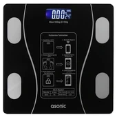 Asonic Bs260 Siyah 260x260 Mm Dijital Bluetooth Baskül (2*aaa Pil Hediyeli) thumbnail 1