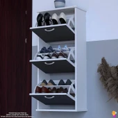 Modilayn VARBİ Asma Kapı Önü 52x 115x 26 cm’ lik 3 Düşer Kapak 6 Göz Bölmeli Ayakkabılık thumbnail 3